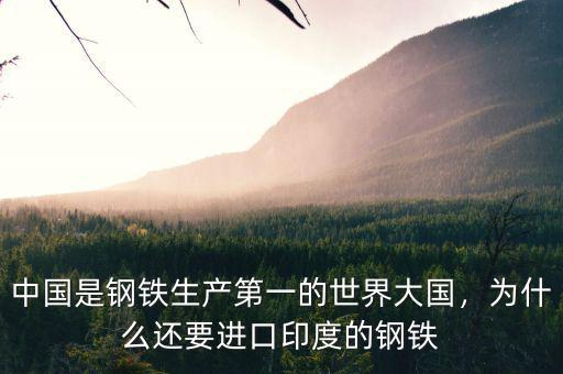 中國是鋼鐵生產(chǎn)第一的世界大國，為什么還要進口印度的鋼鐵