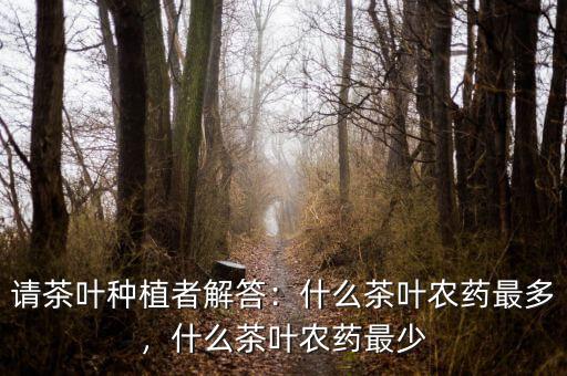 請茶葉種植者解答：什么茶葉農(nóng)藥最多，什么茶葉農(nóng)藥最少