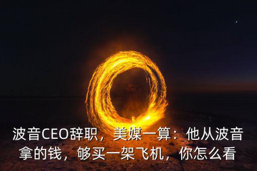 波音CEO辭職，美媒一算：他從波音拿的錢，夠買一架飛機(jī)，你怎么看