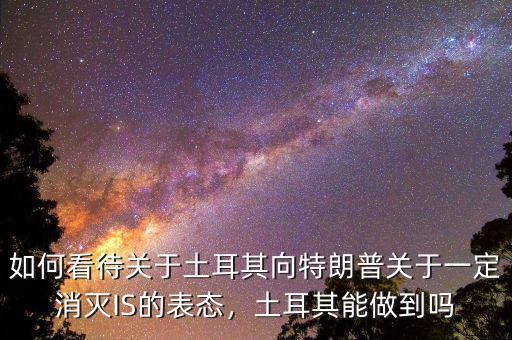 如何看待關(guān)于土耳其向特朗普關(guān)于一定消滅IS的表態(tài)，土耳其能做到嗎