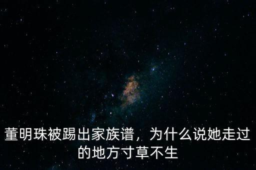 董明珠被踢出家族譜，為什么說她走過的地方寸草不生