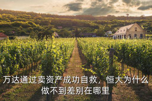萬達通過賣資產(chǎn)成功自救，恒大為什么做不到差別在哪里