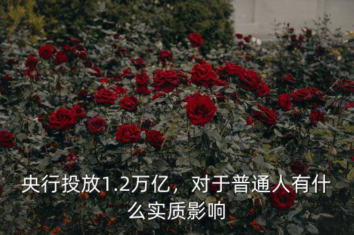 央行投放1.2萬(wàn)億，對(duì)于普通人有什么實(shí)質(zhì)影響