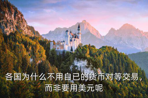 各國為什么不用自已的貨幣對等交易，而非要用美元呢