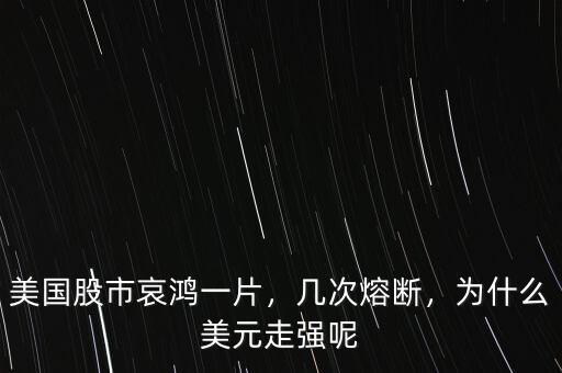 美國股市哀鴻一片，幾次熔斷，為什么美元走強呢