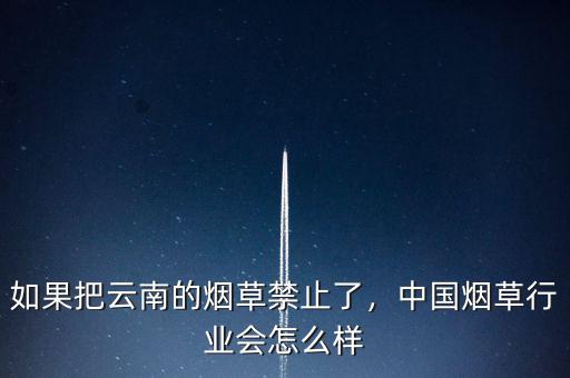 如果把云南的煙草禁止了，中國煙草行業(yè)會怎么樣