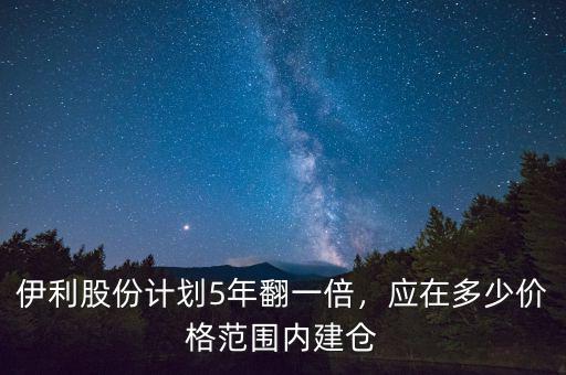 伊利股份計(jì)劃5年翻一倍，應(yīng)在多少價(jià)格范圍內(nèi)建倉