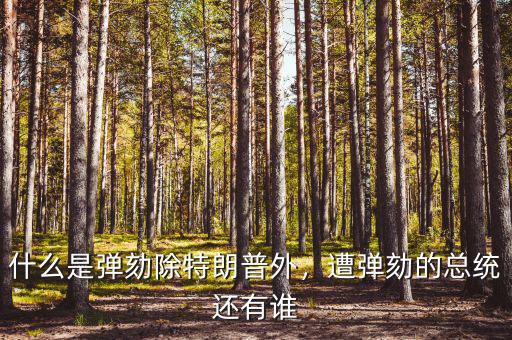 什么是彈劾除特朗普外，遭彈劾的總統(tǒng)還有誰