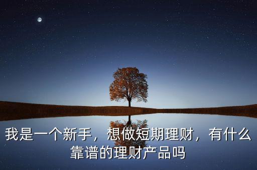 我是一個新手，想做短期理財，有什么靠譜的理財產(chǎn)品嗎
