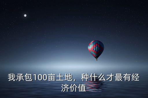 我承包100畝土地，種什么才最有經(jīng)濟價值