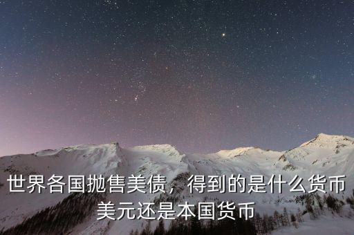 世界各國(guó)拋售美債，得到的是什么貨幣美元還是本國(guó)貨幣