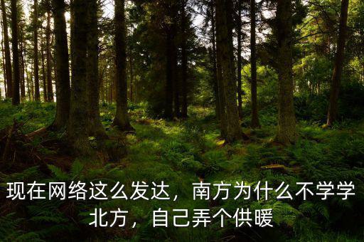 現(xiàn)在網(wǎng)絡(luò)這么發(fā)達(dá)，南方為什么不學(xué)學(xué)北方，自己弄個(gè)供暖