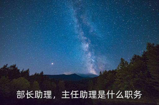部長(zhǎng)助理，主任助理是什么職務(wù)