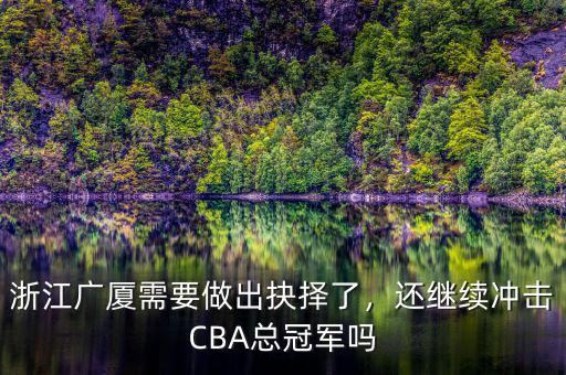 浙江廣廈需要做出抉擇了，還繼續(xù)沖擊CBA總冠軍嗎