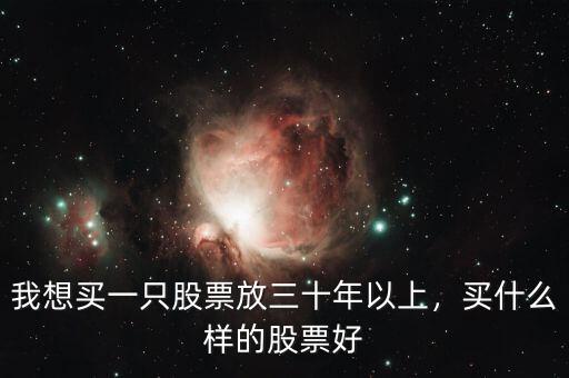 我想買一只股票放三十年以上，買什么樣的股票好