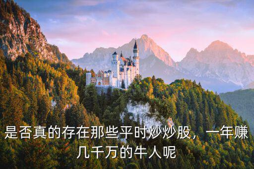 是否真的存在那些平時炒炒股，一年賺幾千萬的牛人呢