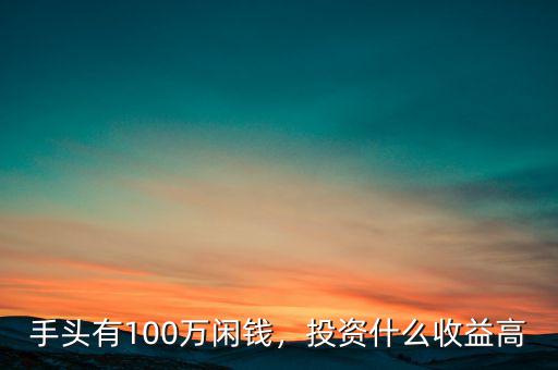 手頭有100萬閑錢，投資什么收益高