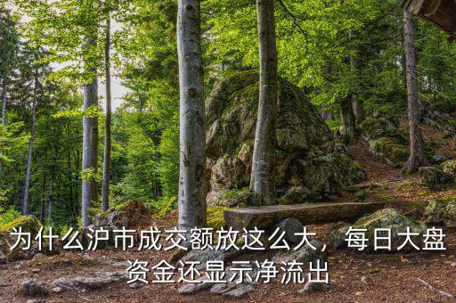 為什么滬市成交額放這么大，每日大盤資金還顯示凈流出