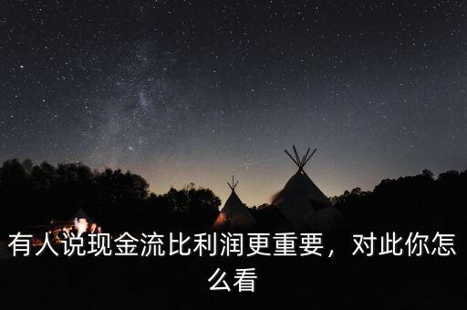有人說現(xiàn)金流比利潤更重要，對此你怎么看