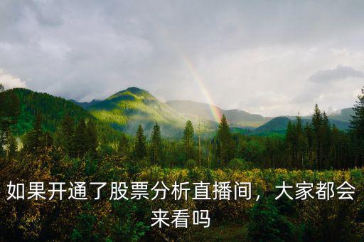 如果開通了股票分析直播間，大家都會(huì)來看嗎