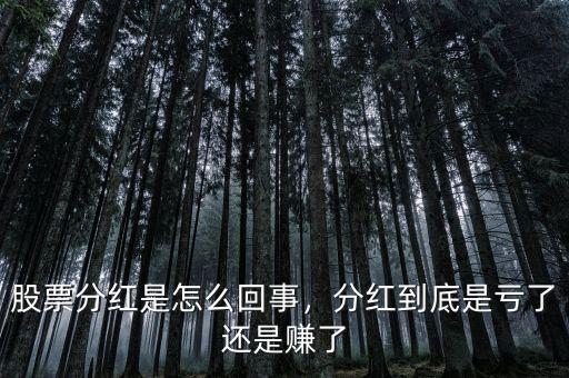 股票分紅是怎么回事，分紅到底是虧了還是賺了