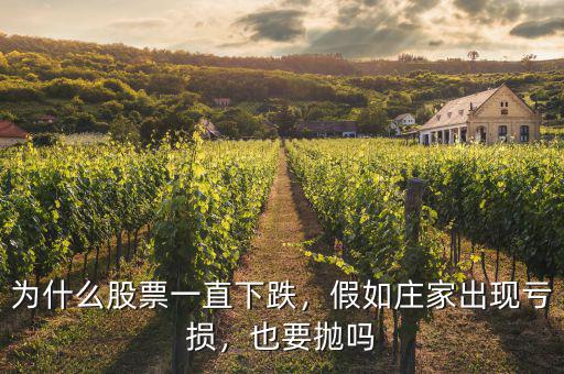 為什么股票一直下跌，假如莊家出現(xiàn)虧損，也要拋嗎