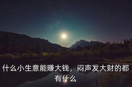 什么小生意能賺大錢，悶聲發(fā)大財(cái)?shù)亩加惺裁? class=