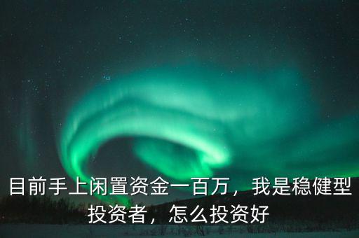 目前手上閑置資金一百萬(wàn)，我是穩(wěn)健型投資者，怎么投資好