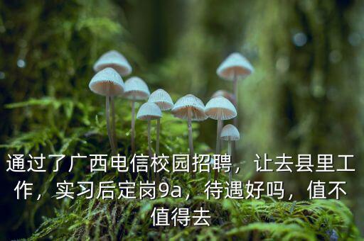 通過了廣西電信校園招聘，讓去縣里工作，實(shí)習(xí)后定崗9a，待遇好嗎，值不值得去