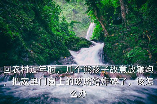 回農(nóng)村過(guò)年時(shí)，幾個(gè)熊孩子故意放鞭炮，把家里門(mén)窗上的玻璃給炸碎了，該怎么辦
