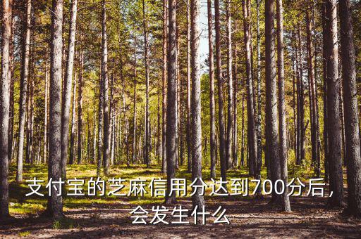支付寶的芝麻信用分達到700分后，會發(fā)生什么