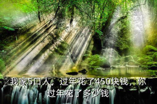我家5口人，過年花了450塊錢，你過年花了多少錢