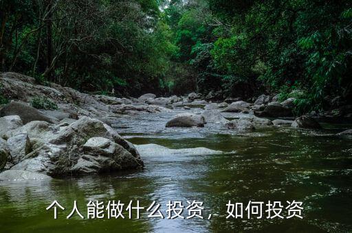 個(gè)人能做什么投資，如何投資