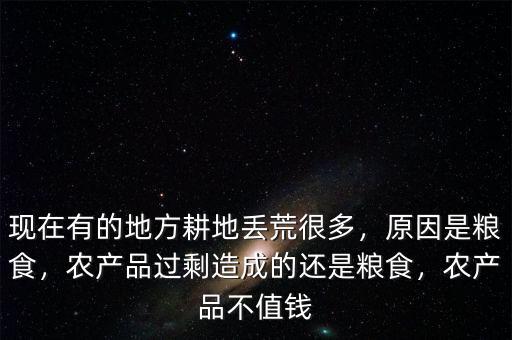 現(xiàn)在有的地方耕地丟荒很多，原因是糧食，農(nóng)產(chǎn)品過(guò)剩造成的還是糧食，農(nóng)產(chǎn)品不值錢