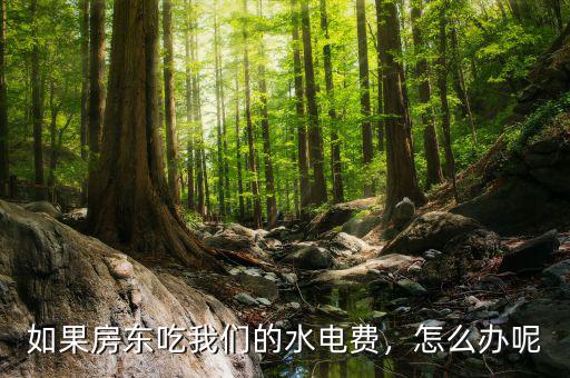 如果房東吃我們的水電費，怎么辦呢