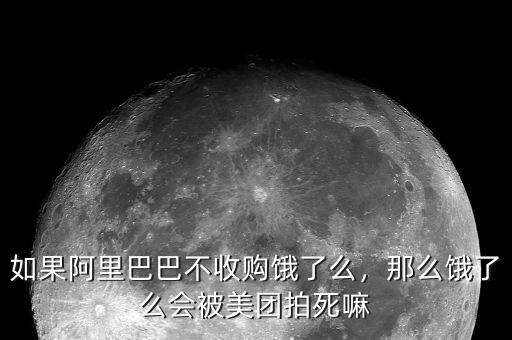 如果阿里巴巴不收購餓了么，那么餓了么會被美團拍死嘛