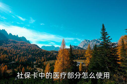 社?？ㄖ械尼t(yī)療部分怎么使用
