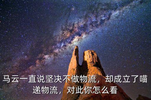 馬云一直說堅(jiān)決不做物流，卻成立了喵遞物流，對(duì)此你怎么看
