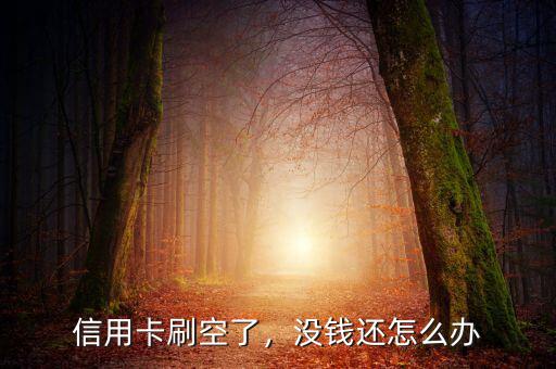 信用卡刷空了，沒錢還怎么辦