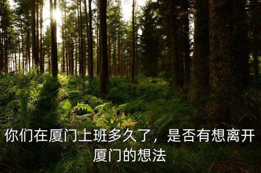 你們在廈門上班多久了，是否有想離開廈門的想法
