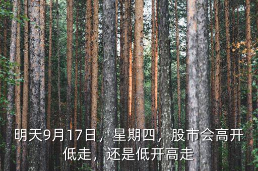 明天9月17日，星期四，股市會高開低走，還是低開高走
