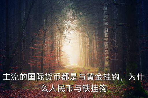 主流的國際貨幣都是與黃金掛鉤，為什么人民幣與鐵掛鉤