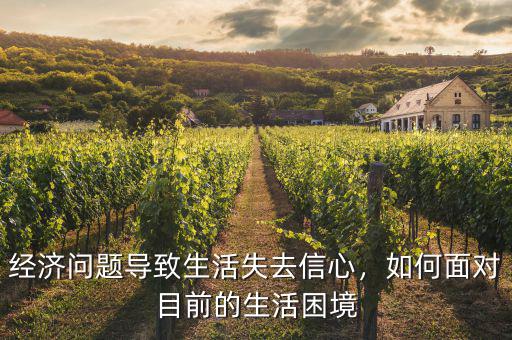 經(jīng)濟問題導致生活失去信心，如何面對目前的生活困境