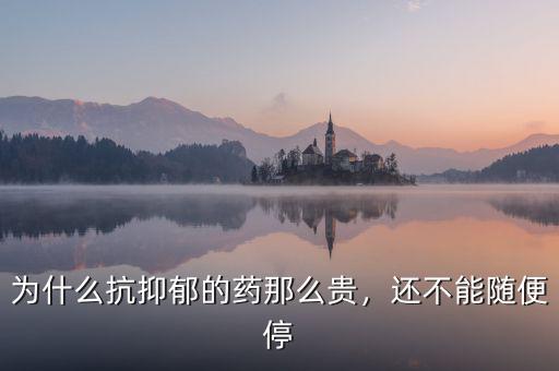 為什么抗抑郁的藥那么貴，還不能隨便停
