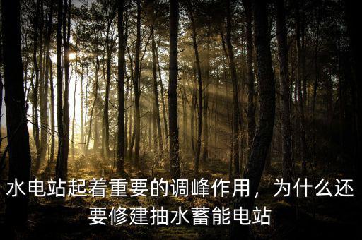 水電站起著重要的調(diào)峰作用，為什么還要修建抽水蓄能電站