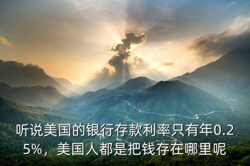 聽說美國的銀行存款利率只有年0.25%，美國人都是把錢存在哪里呢