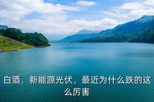 白酒，新能源光伏，最近為什么跌的這么厲害