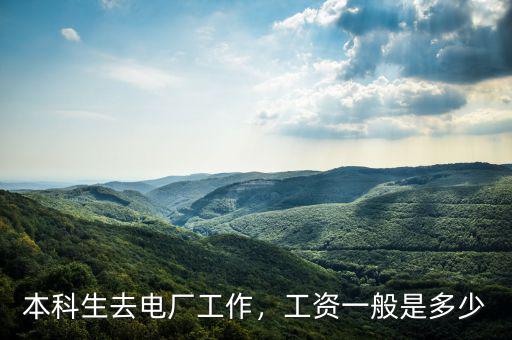 本科生去電廠工作，工資一般是多少