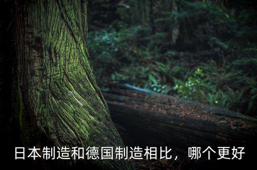 日本制造和德國制造相比，哪個(gè)更好