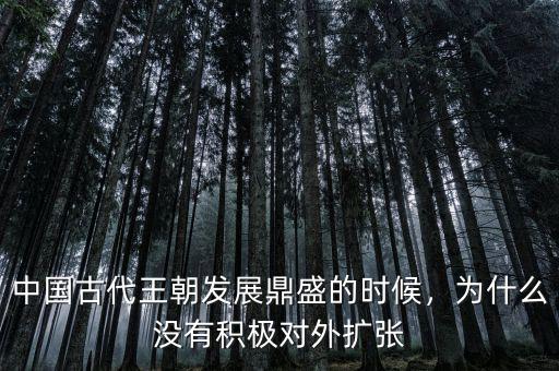 中國古代王朝發(fā)展鼎盛的時(shí)候，為什么沒有積極對外擴(kuò)張
